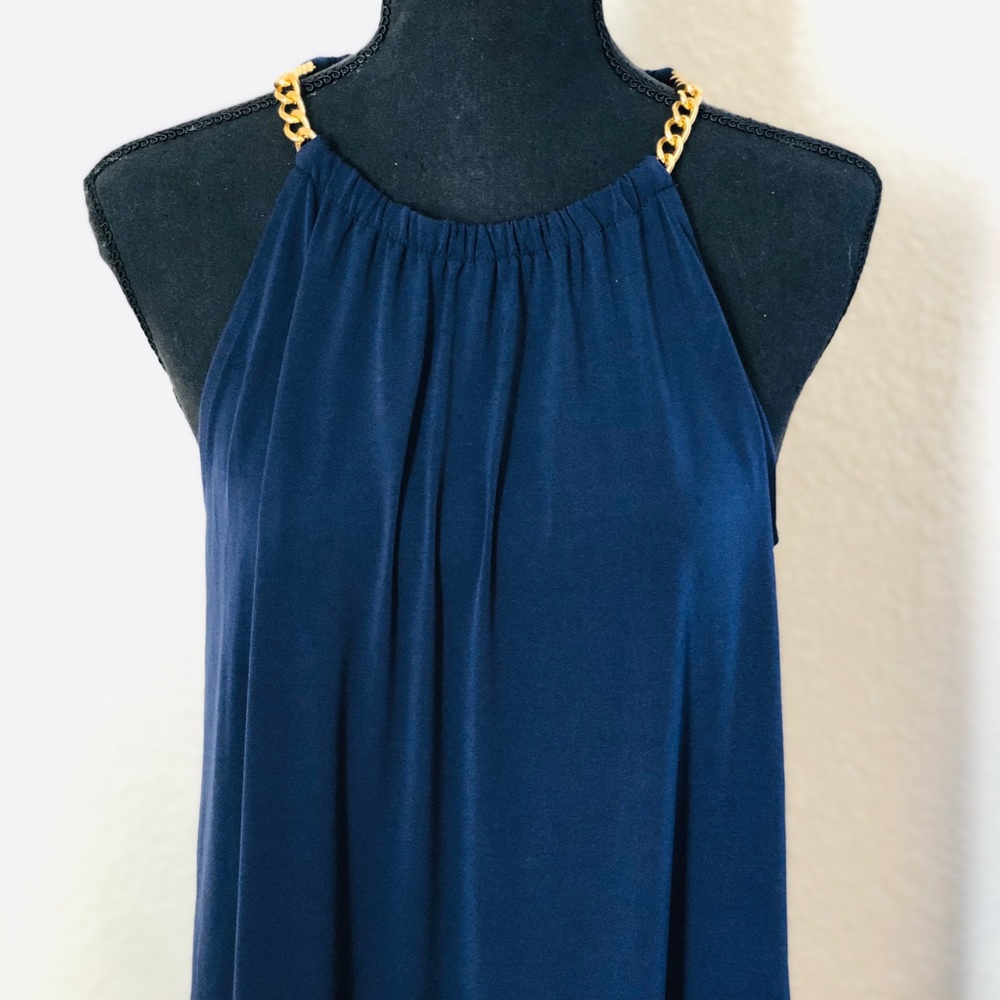 Michael Kors Gold Chain Navy Dress